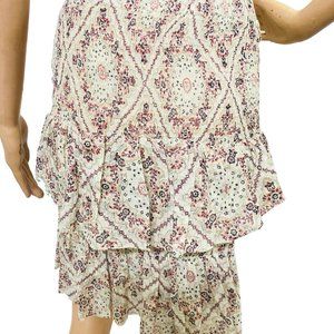 Isabel Marant Etoile Smocked Ruffle Floral Printed Mini Skirt Size L 38--SOLD
